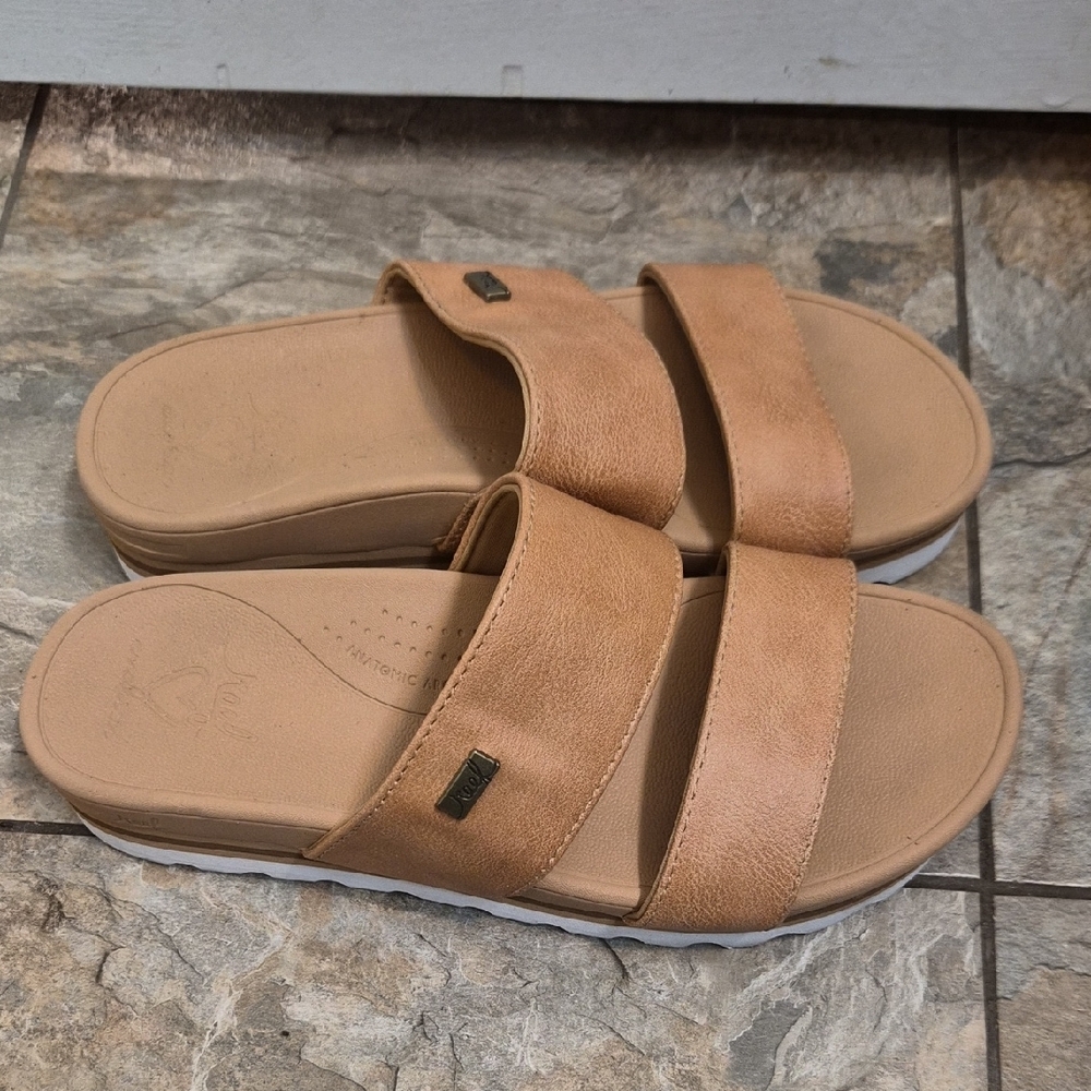 Reef Banded Horizon Tan Slides - Picture 4 of 6